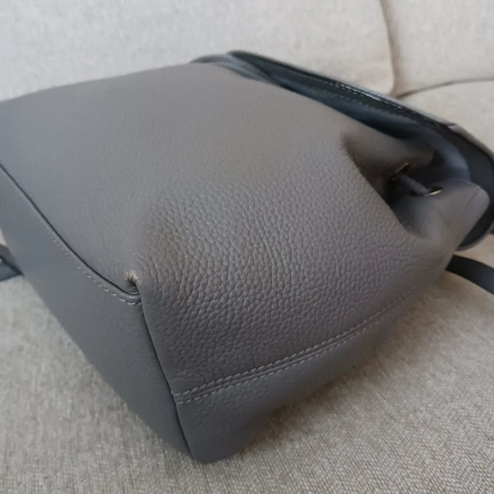 Kate Spade gray pebbled leather backpack